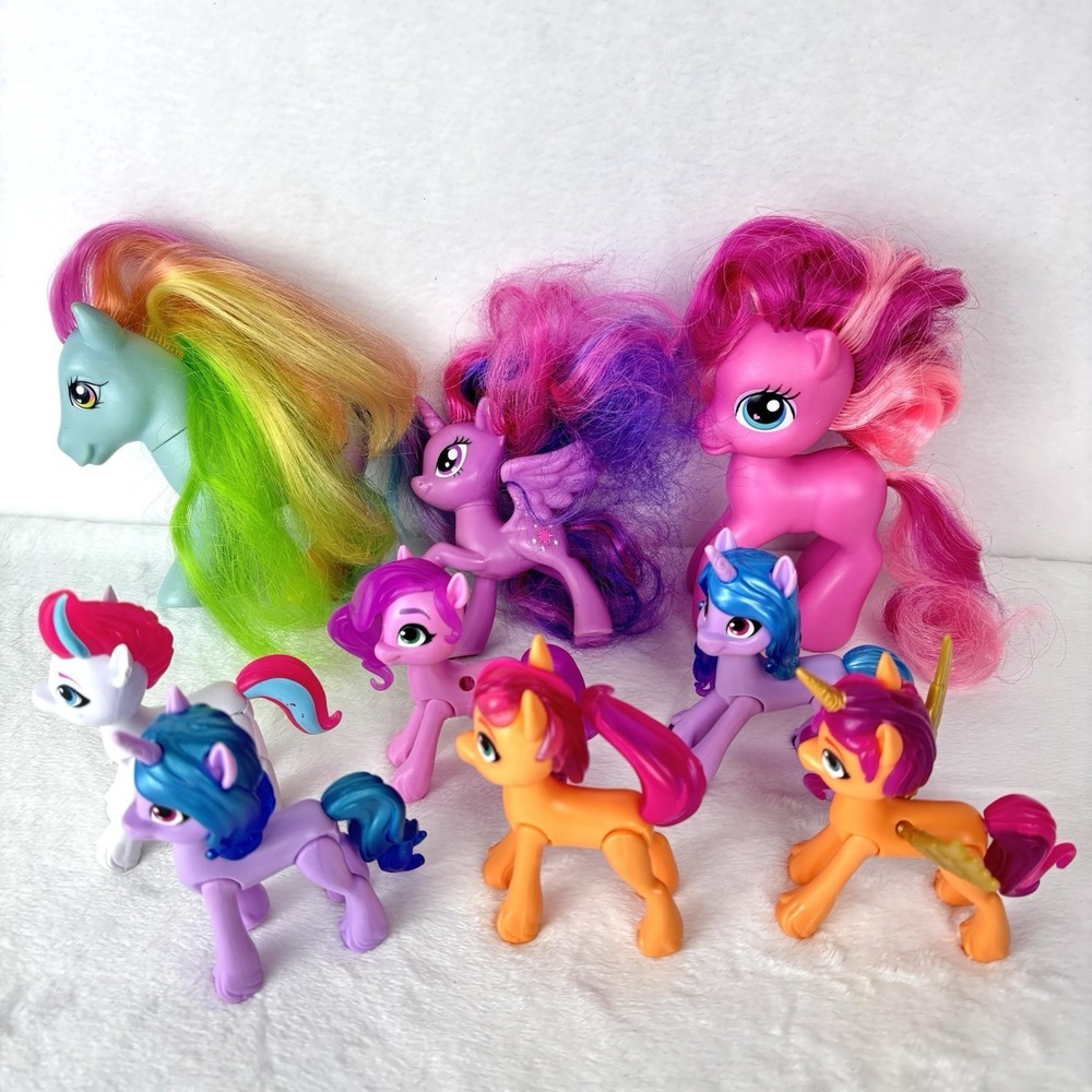 Hasbro My Little Pony Lot of 9 G3 G3.5 G4 G5 Rainbow Dash Twilight Pinkie Pie
